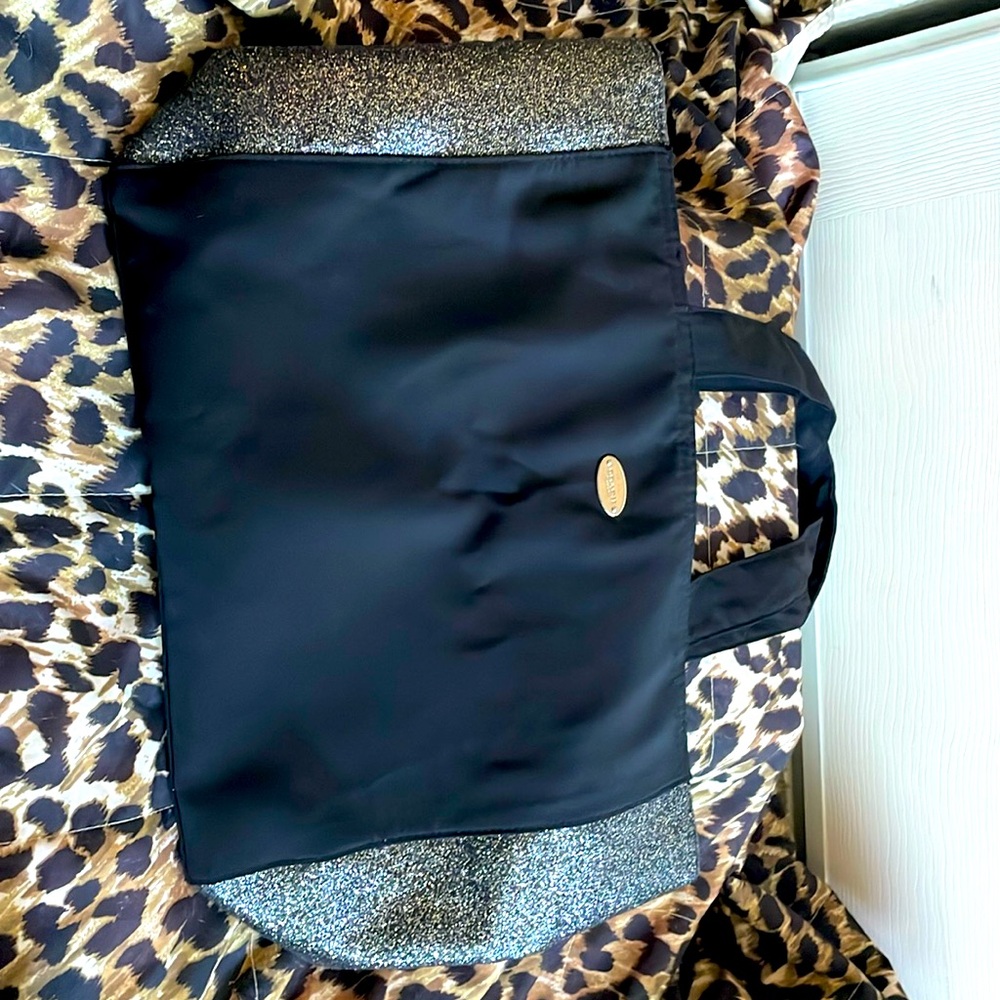 Black and Glitter Fabric Coach
